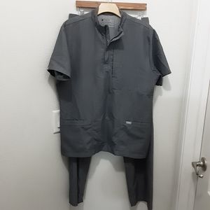 Figs Livingston Basic Scrub Set heather grey